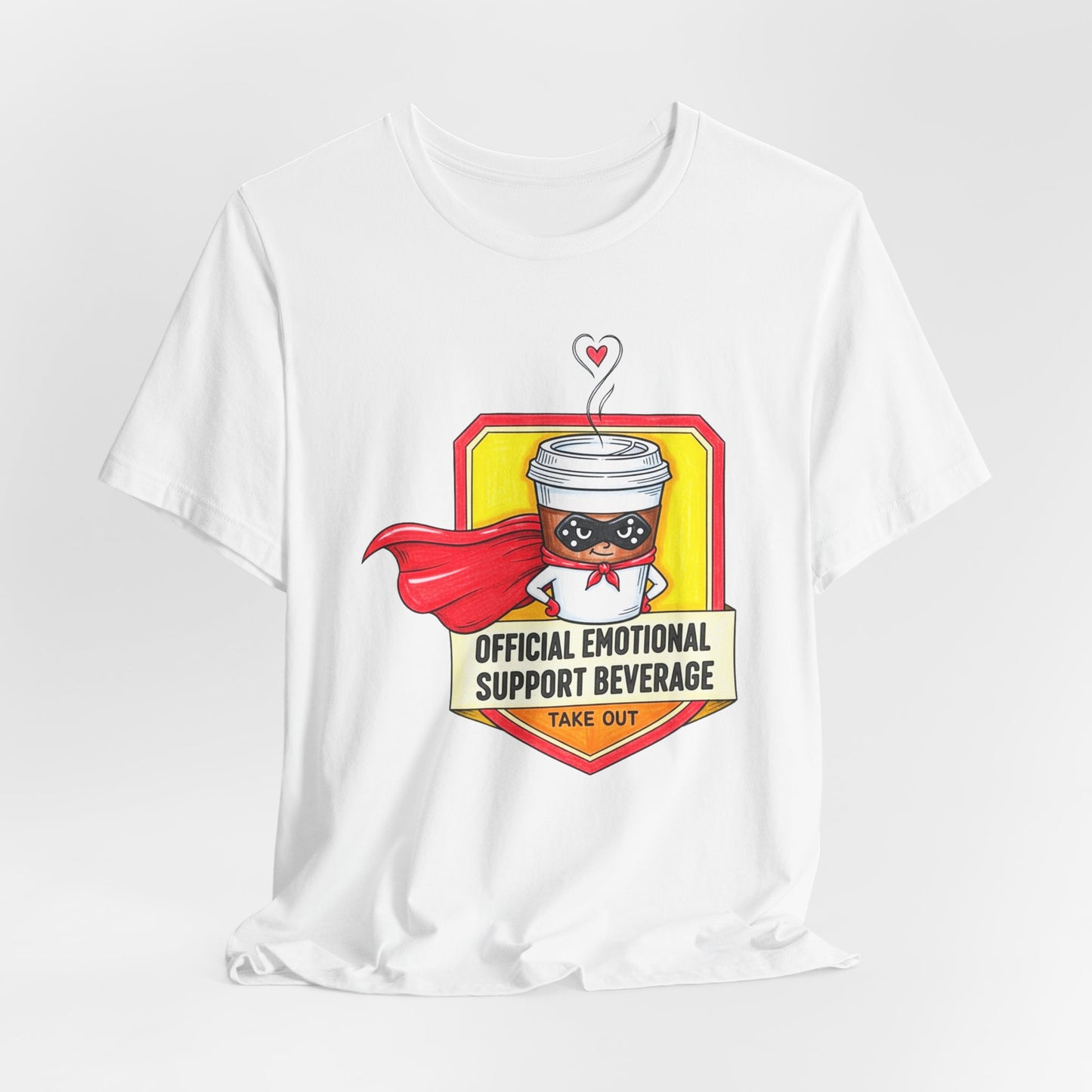 Emotional Support Coffee Graphic Tee – Funny Gift