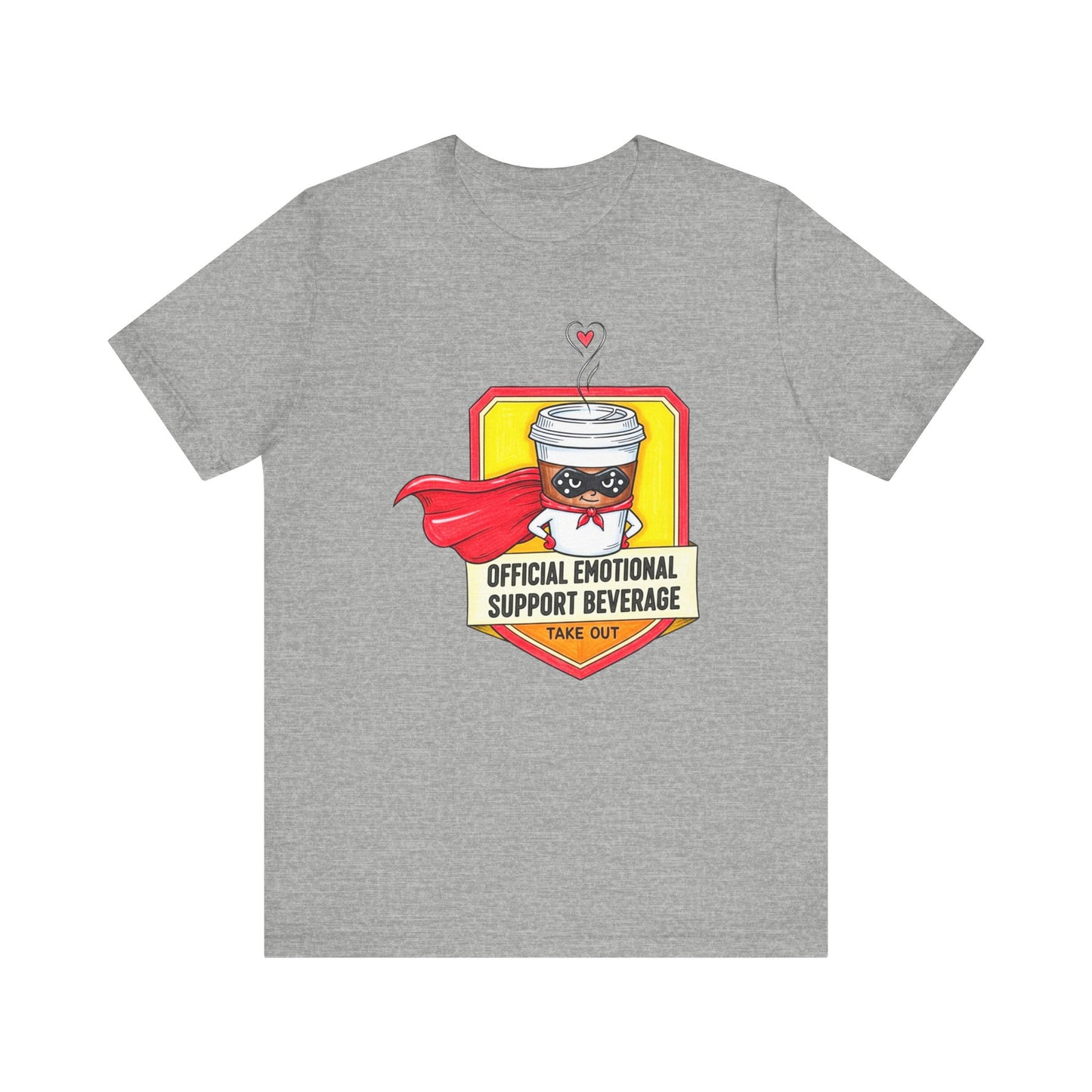 Emotional Support Coffee Graphic Tee – Funny Gift