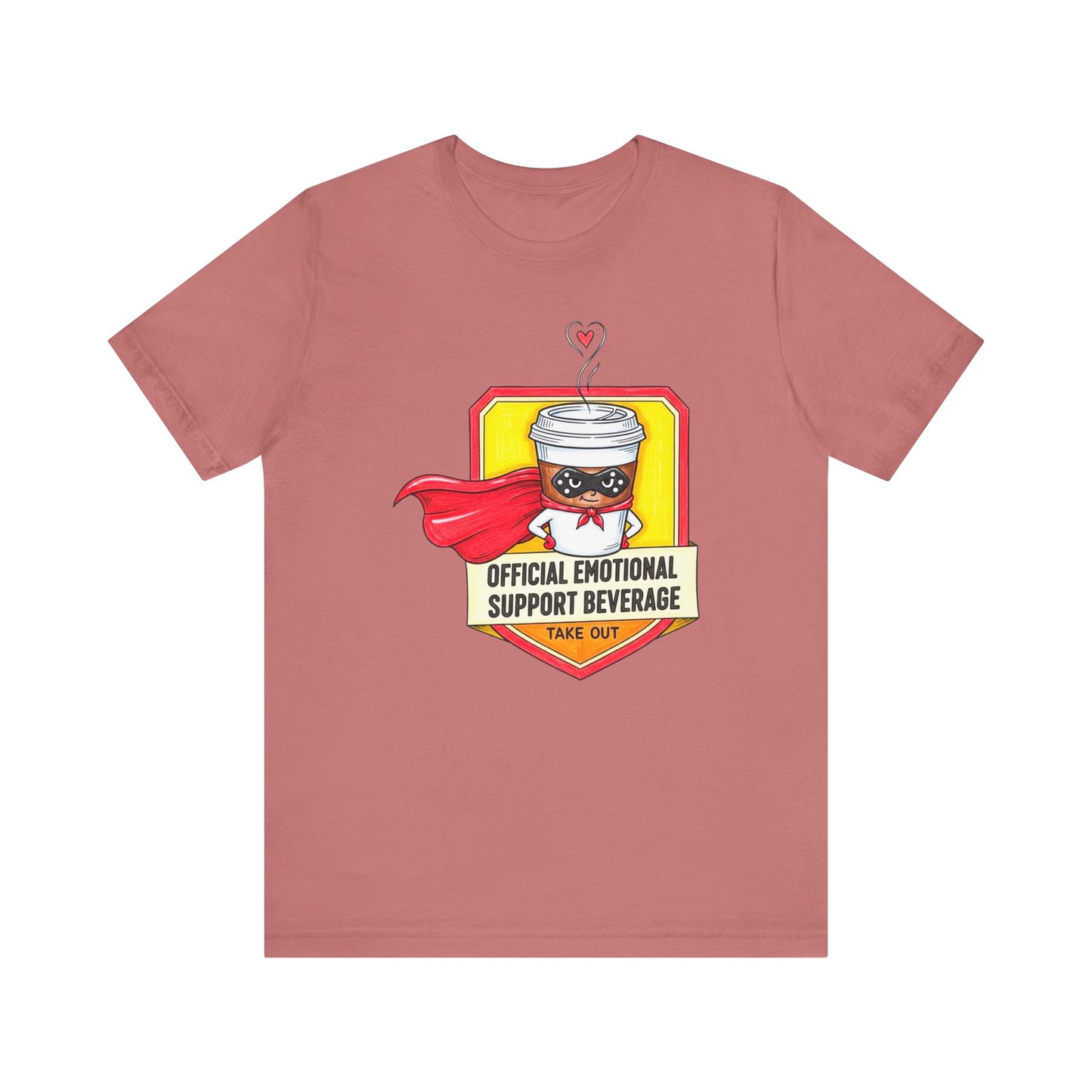 Emotional Support Coffee Graphic Tee – Funny Gift