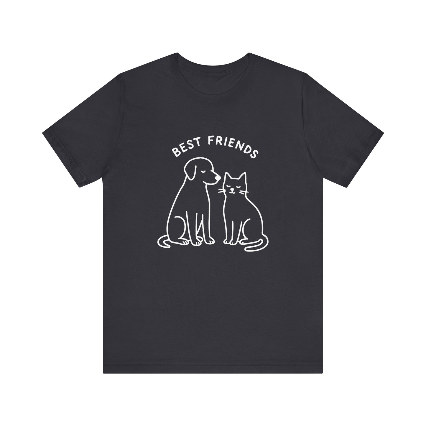 Best Friends Cat & Dog Graphic T-shirt – Pet Lover Gift