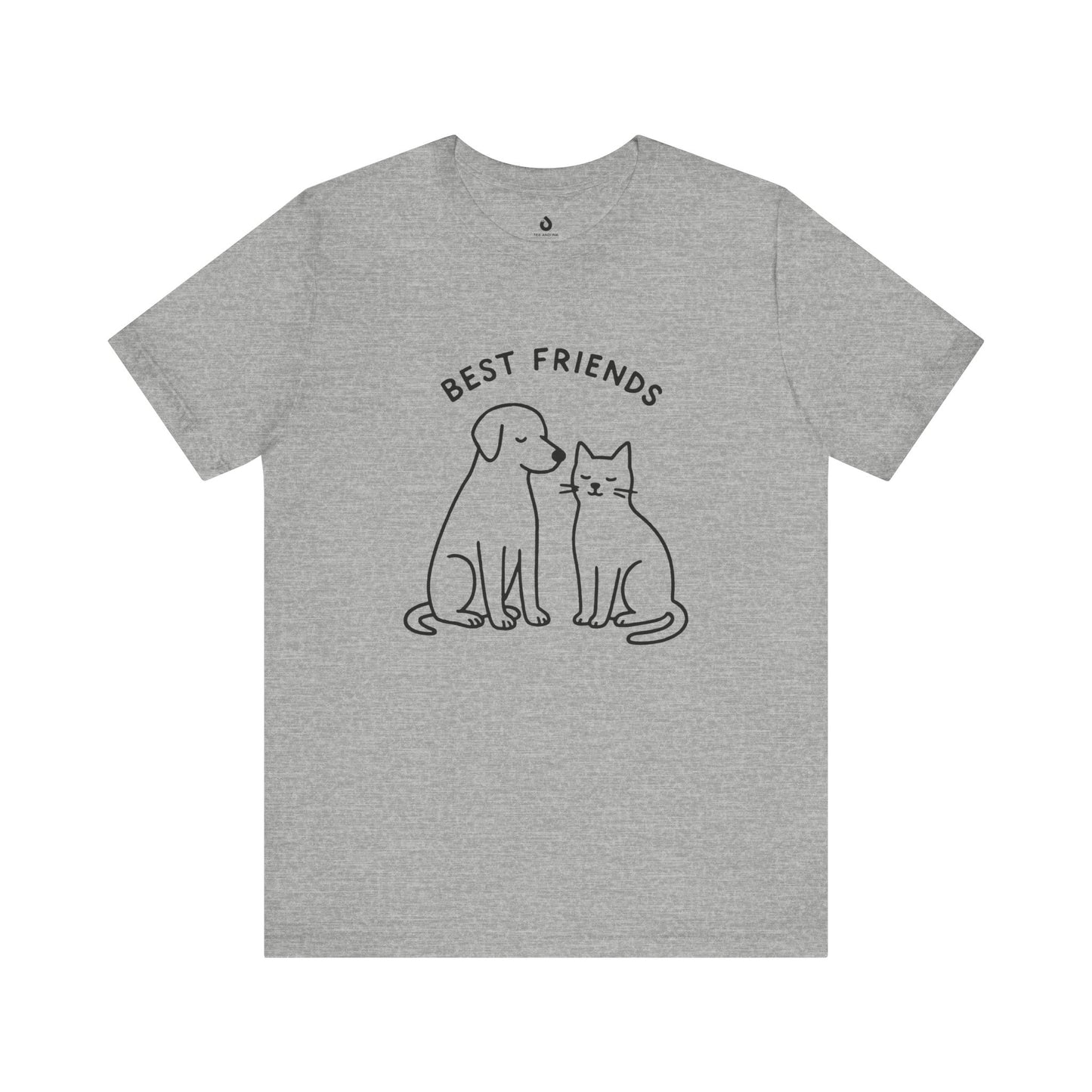 Best Friends Cat & Dog Graphic T-shirt – Pet Lover Gift