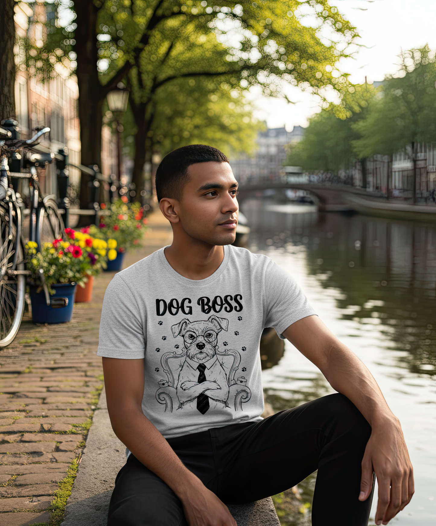 Dog Boss KING Graphic Tee – Funny Dog Lover Gift