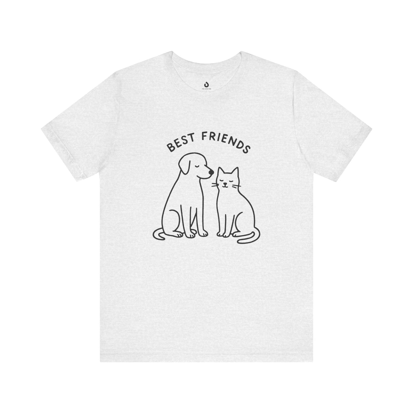 Best Friends Cat & Dog Graphic T-shirt – Pet Lover Gift