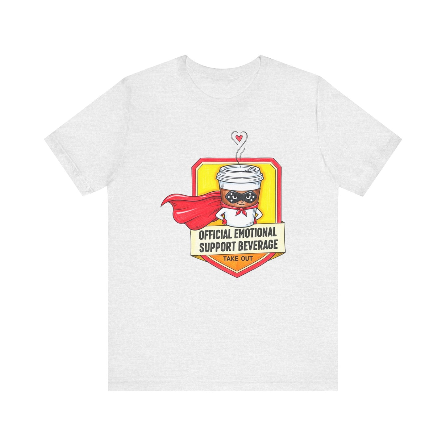 Emotional Support Coffee Graphic Tee – Funny Gift