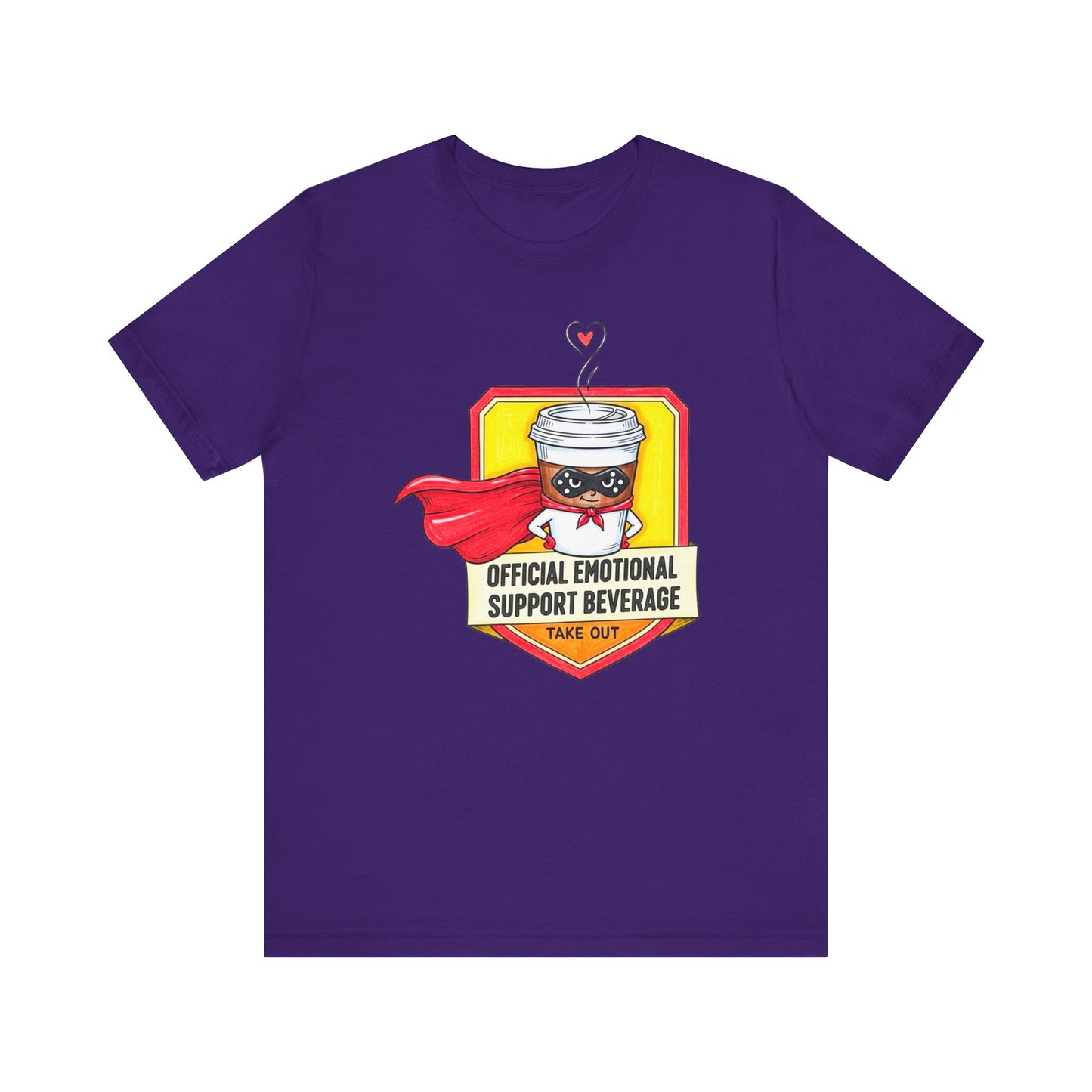 Emotional Support Coffee Graphic Tee – Funny Gift