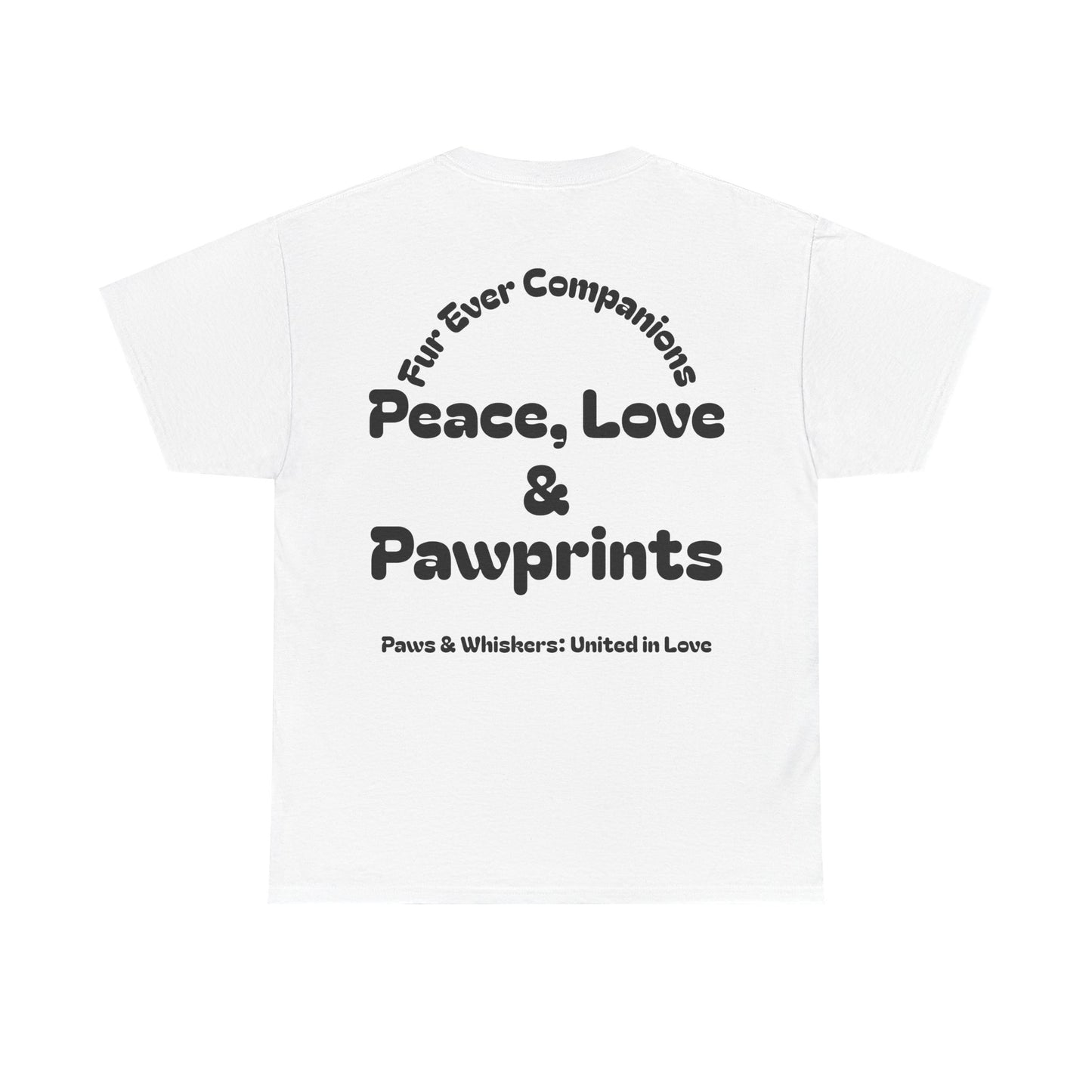 Animal Lover T- shirt. Cat and Dog Companionship Graphic, Rescue Support