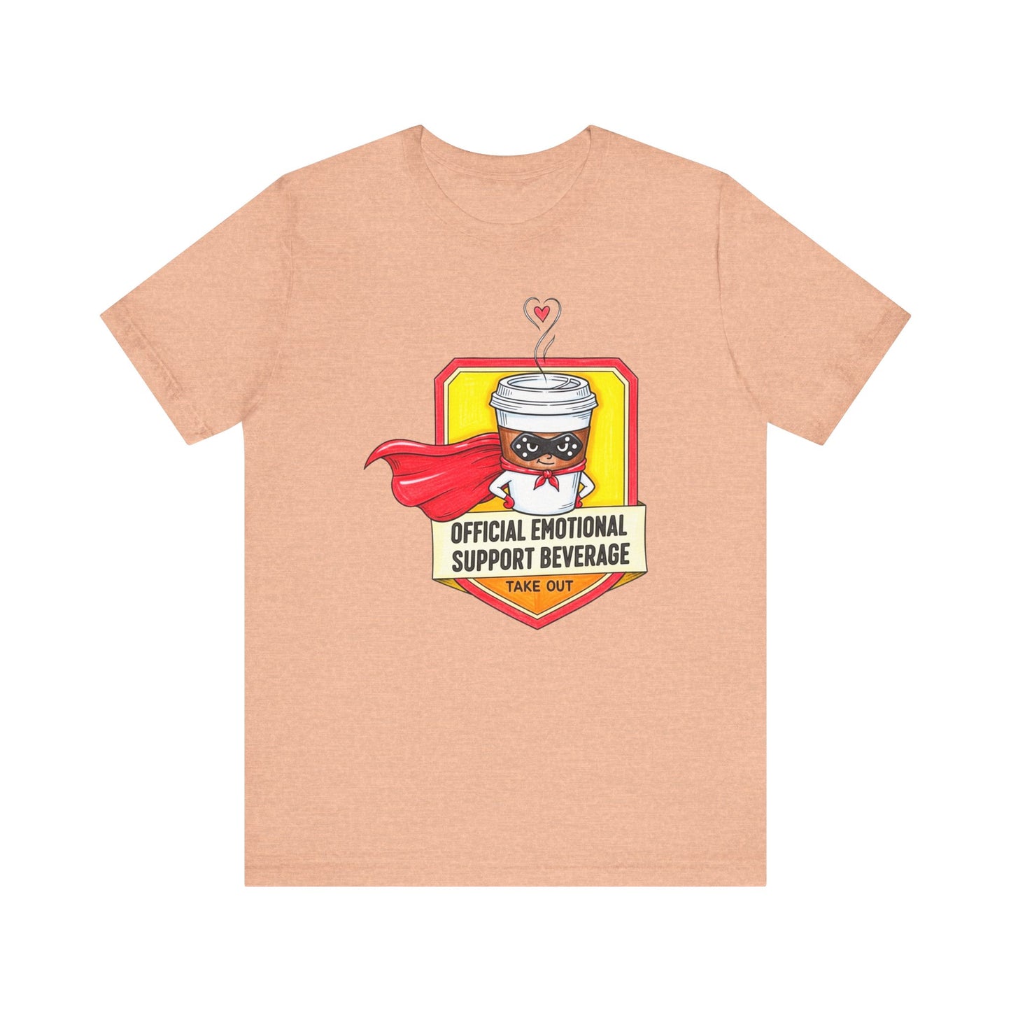 Emotional Support Coffee Graphic Tee – Funny Gift