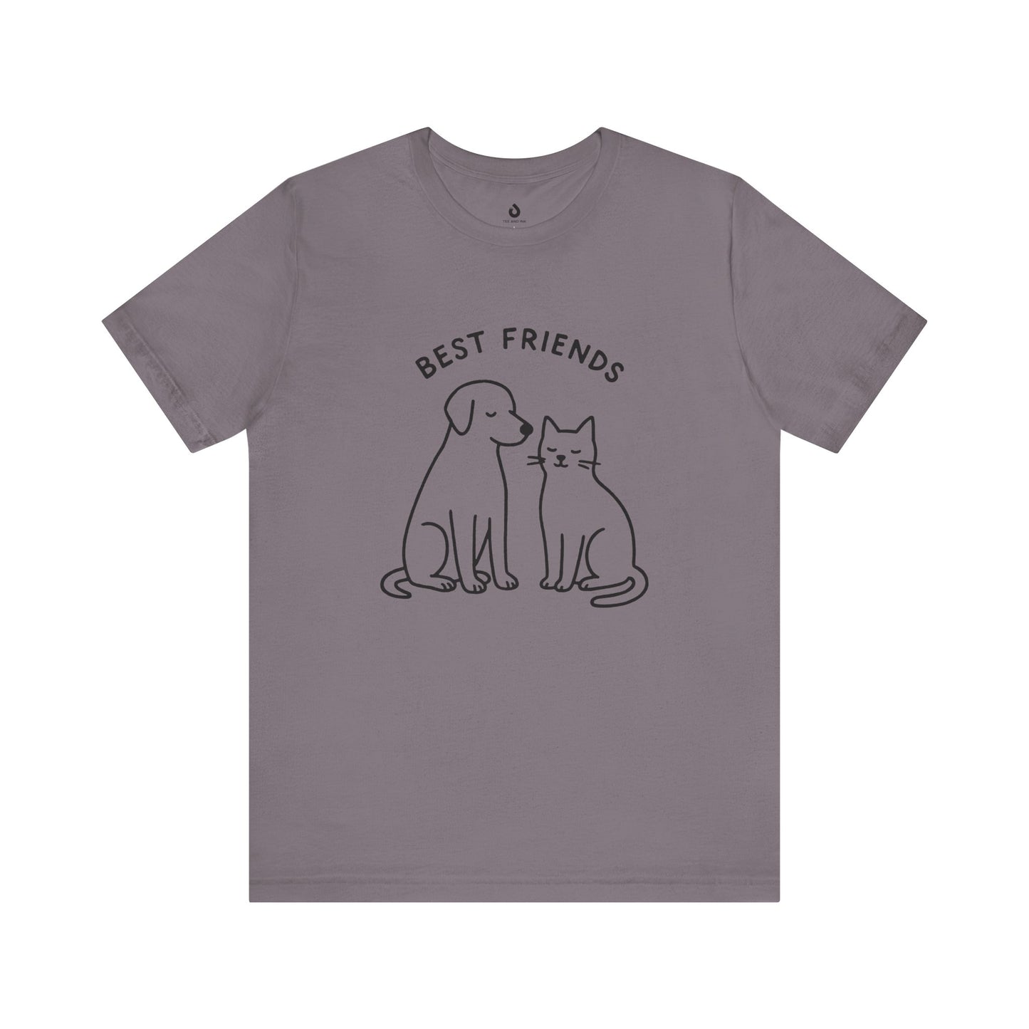 Best Friends Cat & Dog Graphic T-shirt – Pet Lover Gift