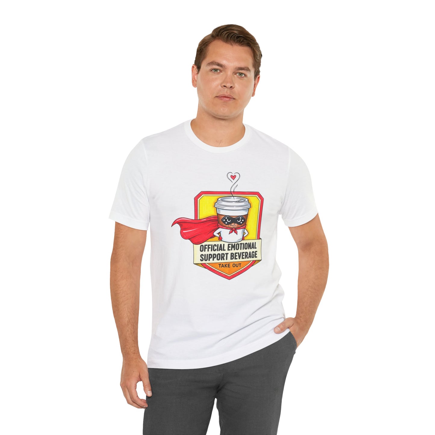 Emotional Support Coffee Graphic Tee – Funny Gift