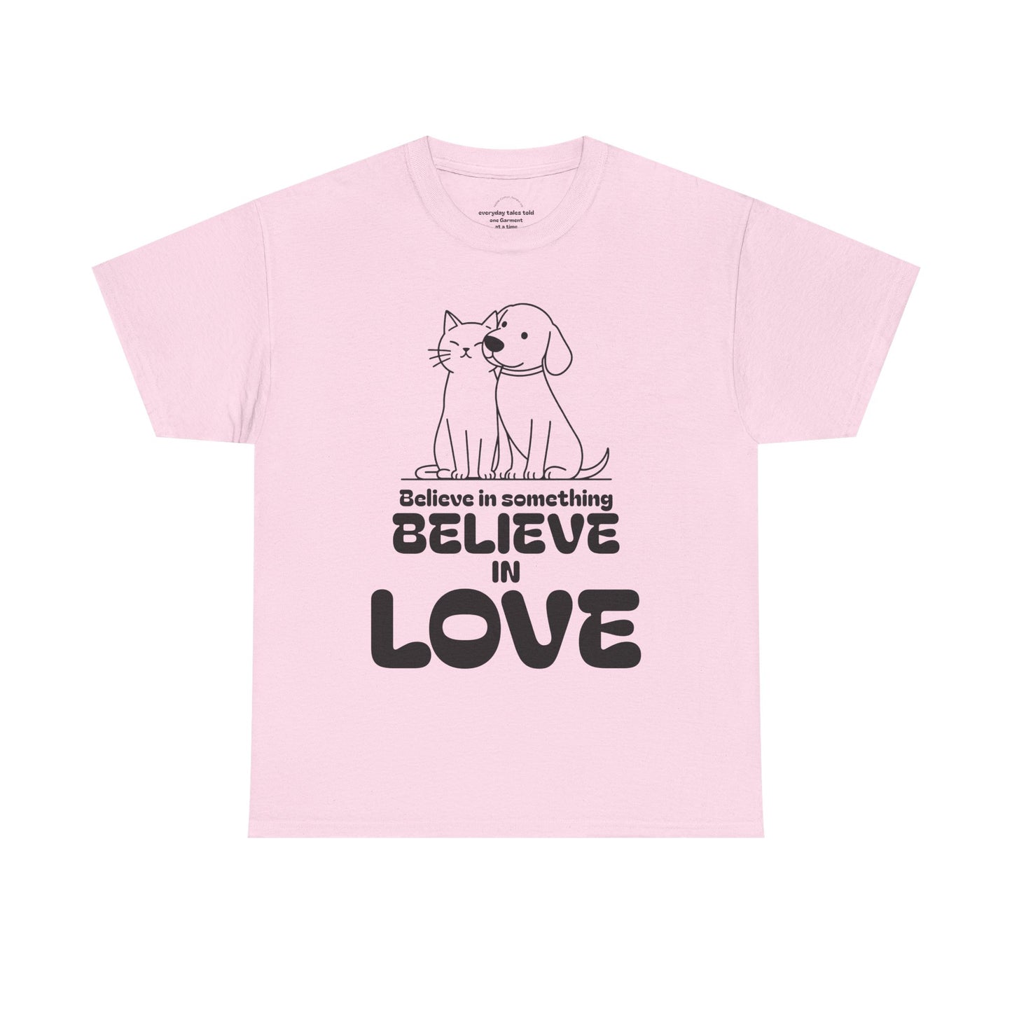 Animal Lover T- shirt. Cat and Dog Companionship Graphic, Rescue Support