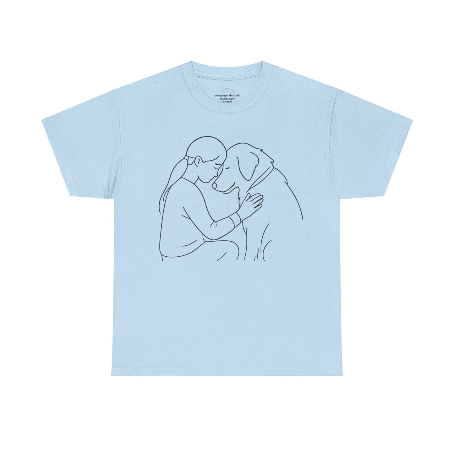 T-Shirt Minimalist Dog & Human Graphic, Ethical & Eco-Friendly Gift for Pet Lovers