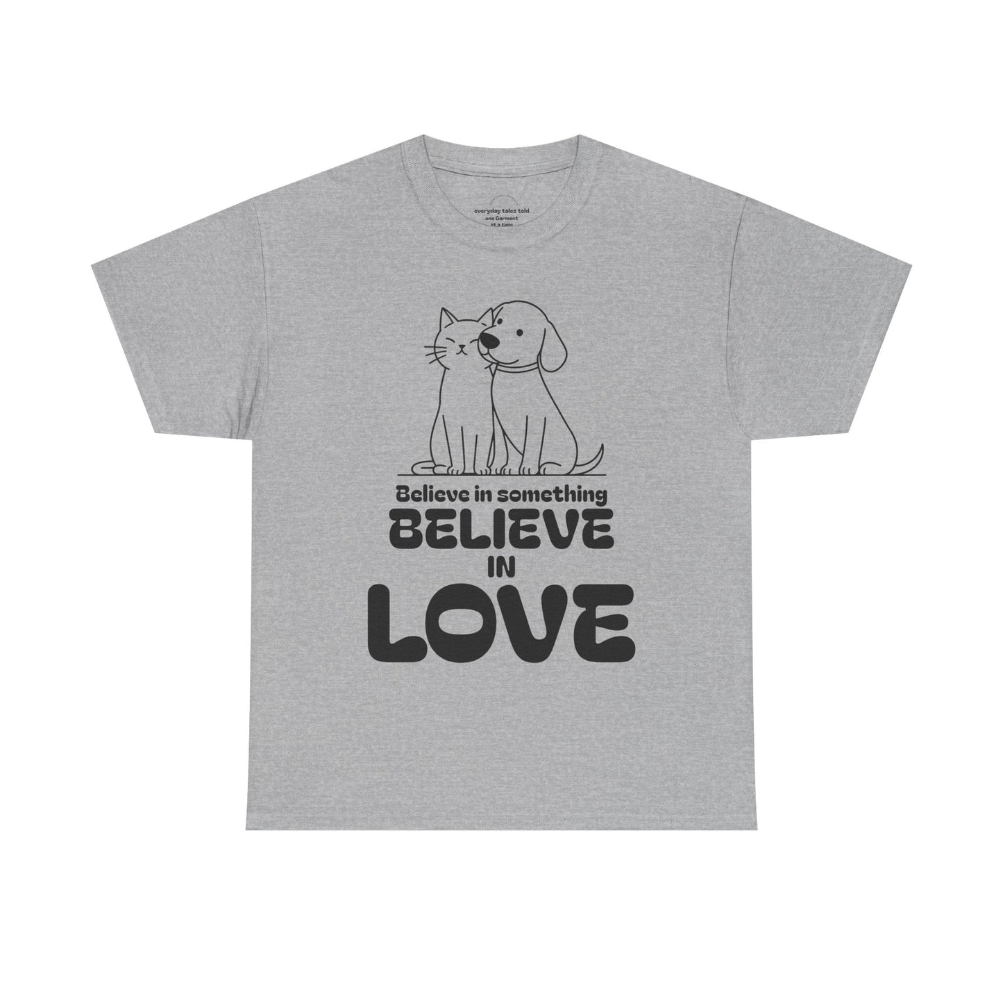 Animal Lover T- shirt. Cat and Dog Companionship Graphic, Rescue Support