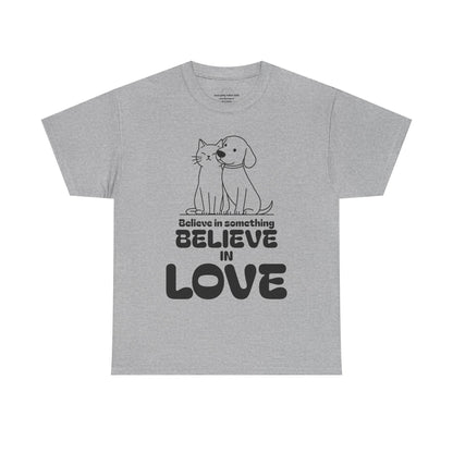 Animal Lover T- shirt. Cat and Dog Companionship Graphic, Rescue Support