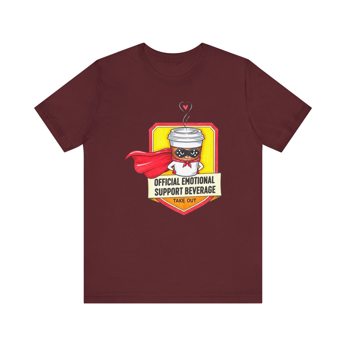Emotional Support Coffee Graphic Tee – Funny Gift
