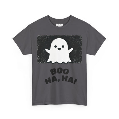 Funny Halloween Ghost T‑Shirt – “BOO HA, HA!” Graphic Design | Unisex Spooky Season Tee