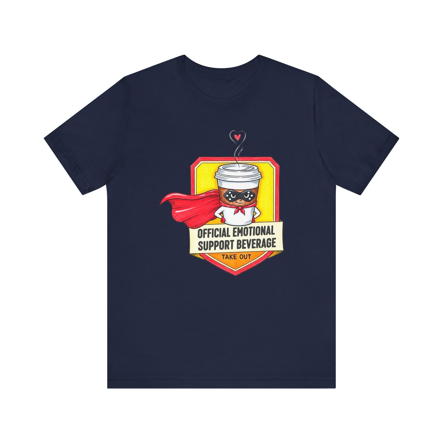 Emotional Support Coffee Graphic Tee – Funny Gift