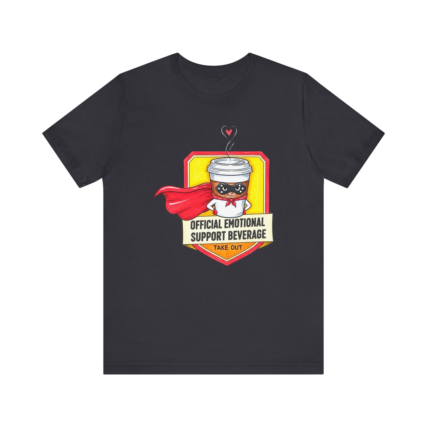 Emotional Support Coffee Graphic Tee – Funny Gift