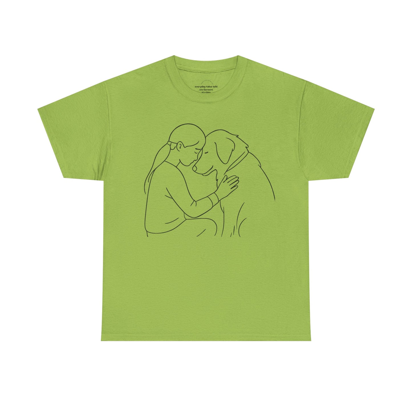 T-Shirt Minimalist Dog & Human Graphic, Ethical & Eco-Friendly Gift for Pet Lovers
