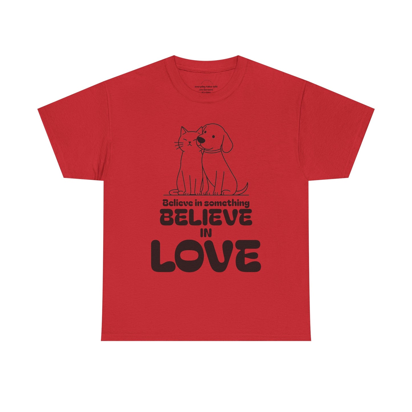 Animal Lover T- shirt. Cat and Dog Companionship Graphic, Rescue Support
