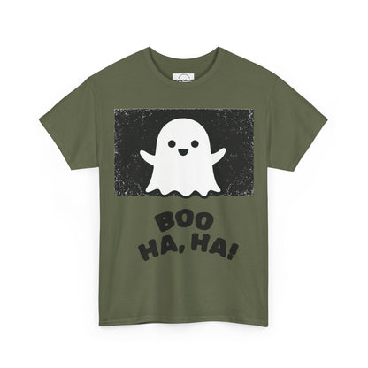 Funny Halloween Ghost T‑Shirt – “BOO HA, HA!” Graphic Design | Unisex Spooky Season Tee