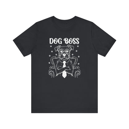 Dog Boss KING Graphic Tee – Funny Dog Lover Gift