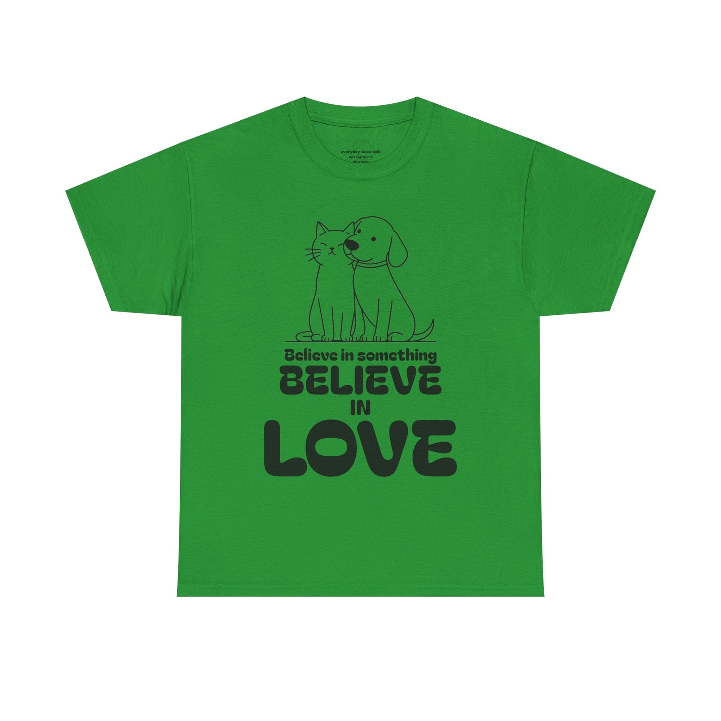 Animal Lover T- shirt. Cat and Dog Companionship Graphic, Rescue Support