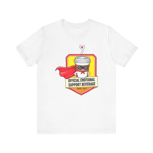 Emotional Support Coffee Graphic Tee – Funny Gift