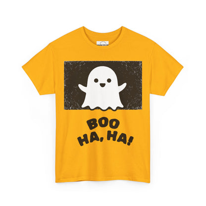 Funny Halloween Ghost T‑Shirt – “BOO HA, HA!” Graphic Design | Unisex Spooky Season Tee