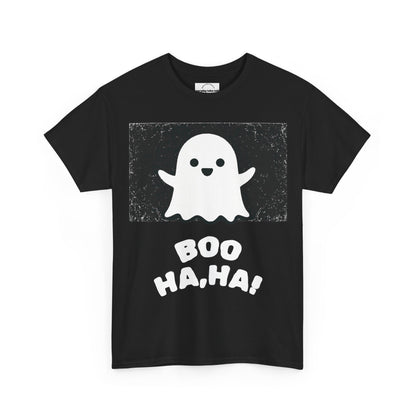 Funny Halloween Ghost T‑Shirt – “BOO HA, HA!” Graphic Design | Unisex Spooky Season Tee