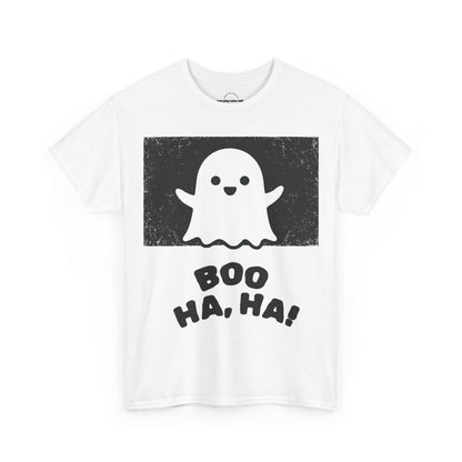 Funny Halloween Ghost T‑Shirt – “BOO HA, HA!” Graphic Design | Unisex Spooky Season Tee