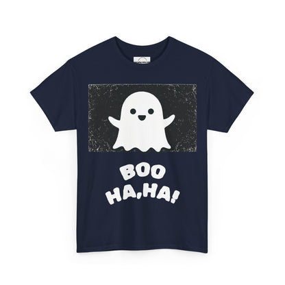 Funny Halloween Ghost T‑Shirt – “BOO HA, HA!” Graphic Design | Unisex Spooky Season Tee