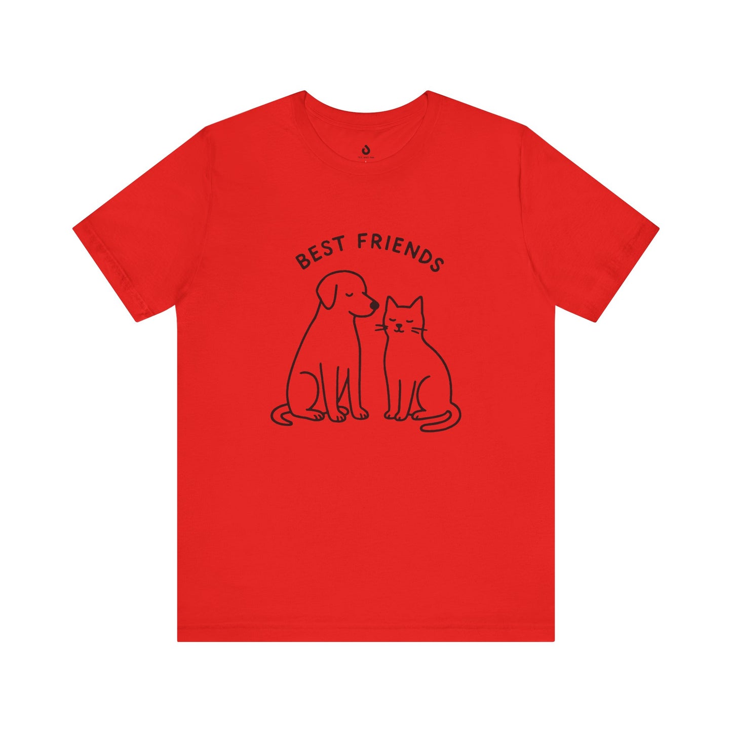 Best Friends Cat & Dog Graphic T-shirt – Pet Lover Gift
