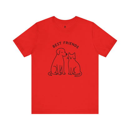 Best Friends Cat & Dog Graphic T-shirt – Pet Lover Gift