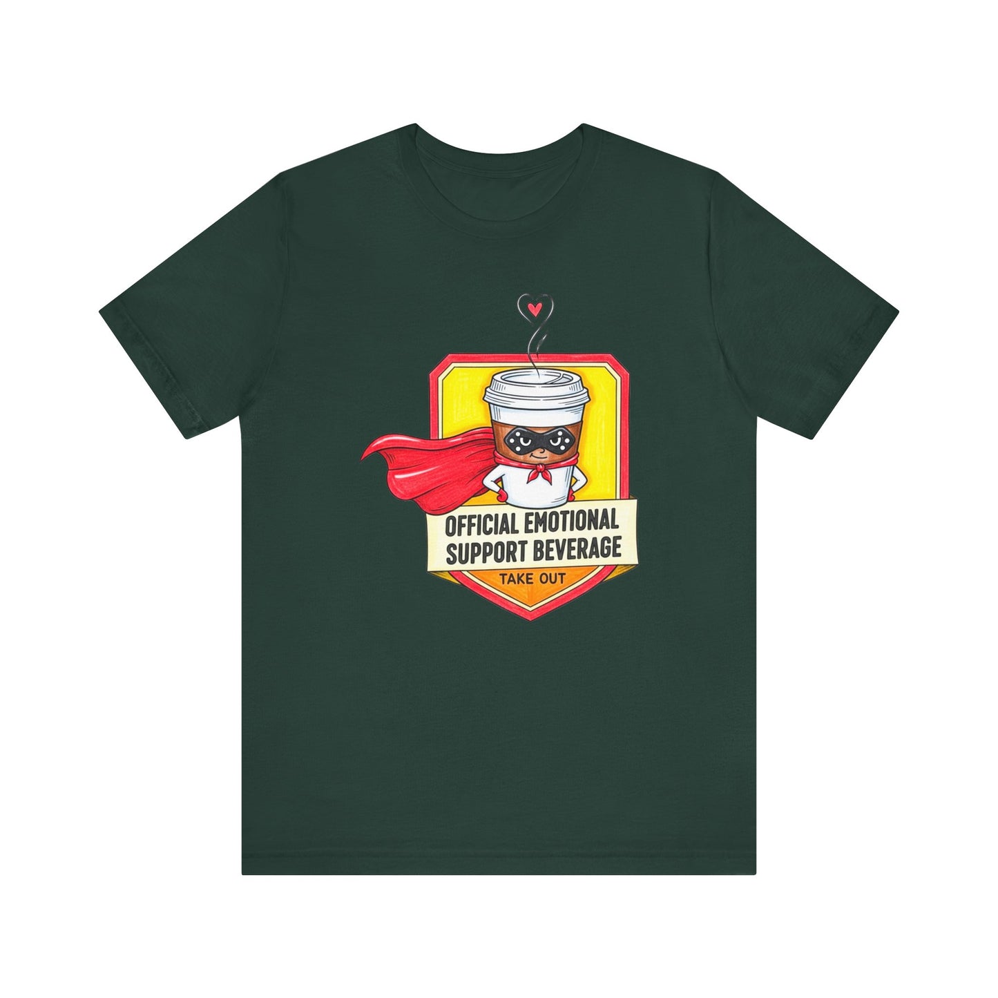 Emotional Support Coffee Graphic Tee – Funny Gift