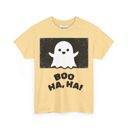 Funny Halloween Ghost T‑Shirt – “BOO HA, HA!” Graphic Design | Unisex Spooky Season Tee