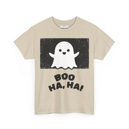 Funny Halloween Ghost T‑Shirt – “BOO HA, HA!” Graphic Design | Unisex Spooky Season Tee