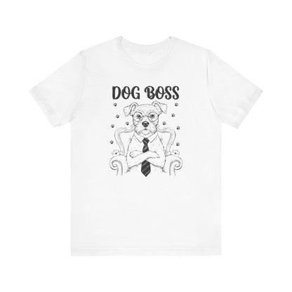 Dog Boss KING Graphic Tee – Funny Dog Lover Gift