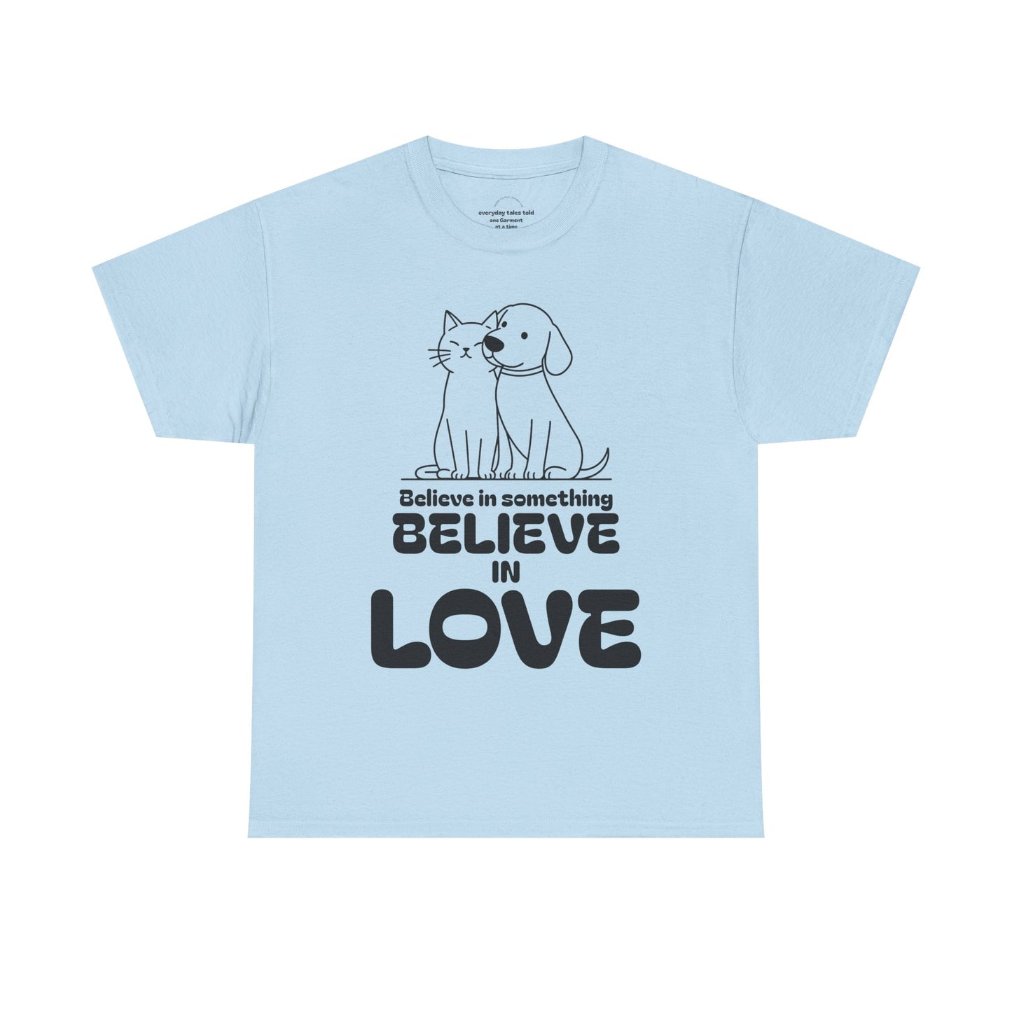 Animal Lover T- shirt. Cat and Dog Companionship Graphic, Rescue Support