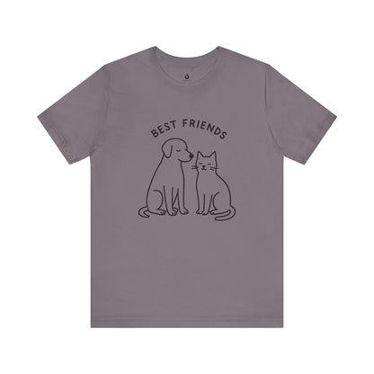 Best Friends Cat & Dog Graphic T-shirt – Pet Lover Gift