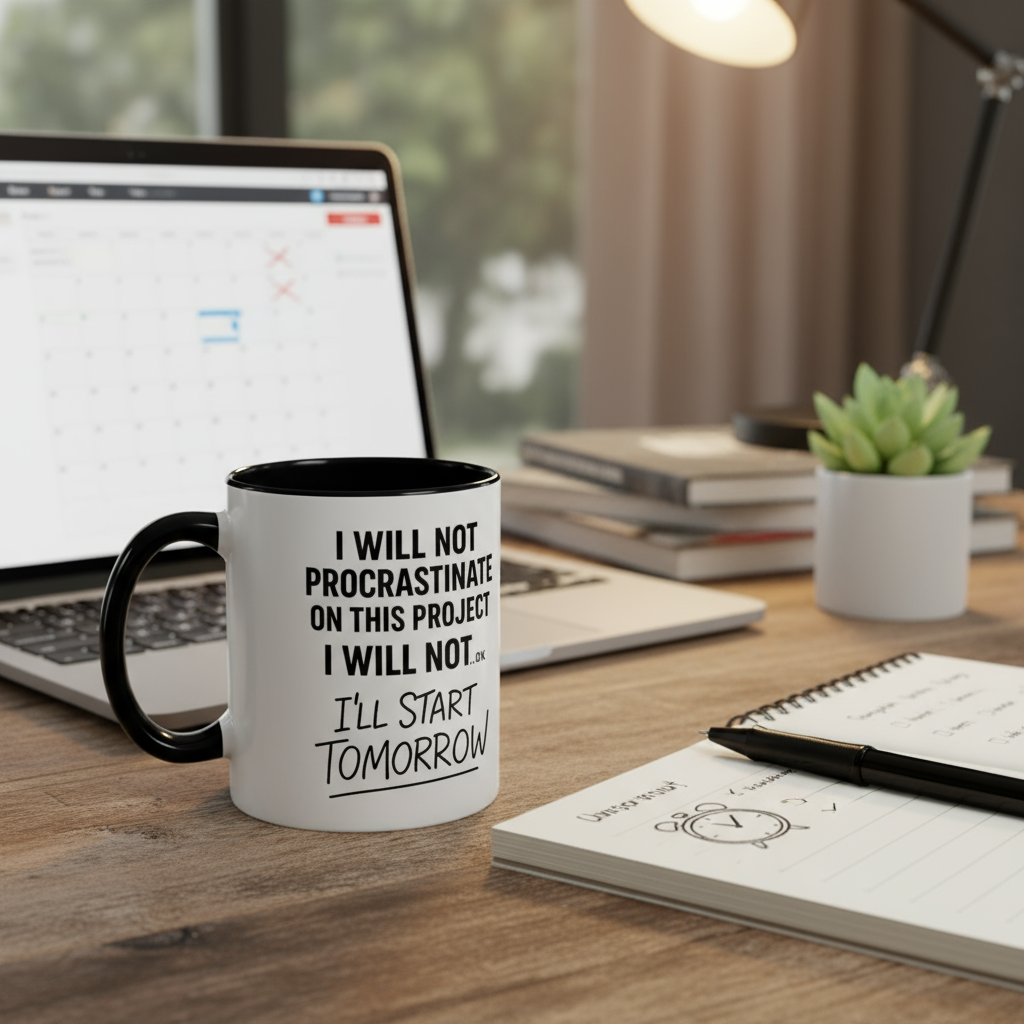 HDHD-Funny Procrastination Mug-Office Humour (11, 15oz)